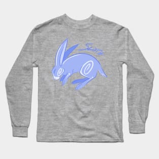 Seven Deadly Rabbits Series - Sloth (text) Long Sleeve T-Shirt